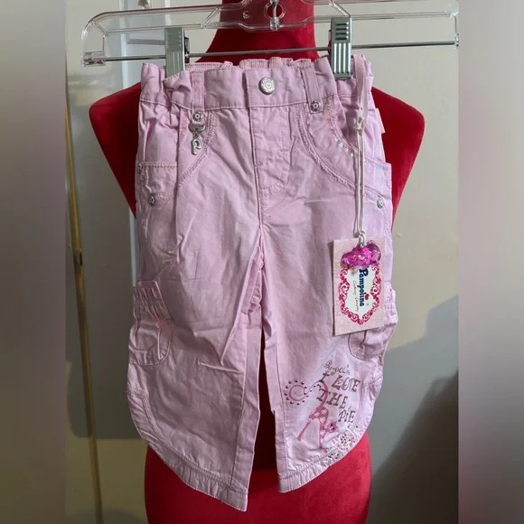 Pantalon Cargo 7/8 Pampolina Vert - Taille 164 - Occasion Très Bon état